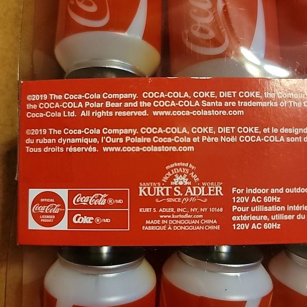 Coca Cola Red Can String Lights - Novelty Party Set